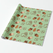 Menthol Green Seamless Wrapping Paper: Hazelnoten Cadeaupapier (Uitgerold)