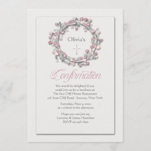 Mention de confirmation Invitation religieuse