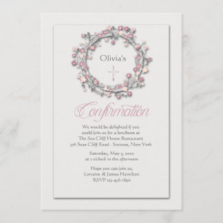 Mention de confirmation Invitation religieuse