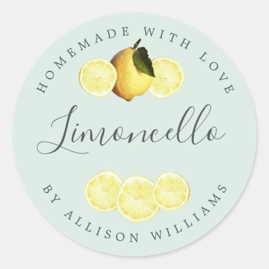 Mention de Étiquette de Limoncello sur mesure (Devant)