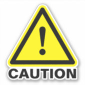 Mention triangle jaune : autocollants vinyle (Devant)
