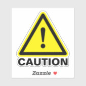 Mention triangle jaune : autocollants vinyle (Feuille)