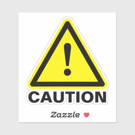 Mention triangle jaune : autocollants vinyle (Feuille)