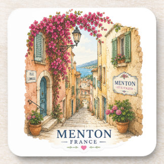 Menton Charming Old Town Alley coasters Bier Onderzetter