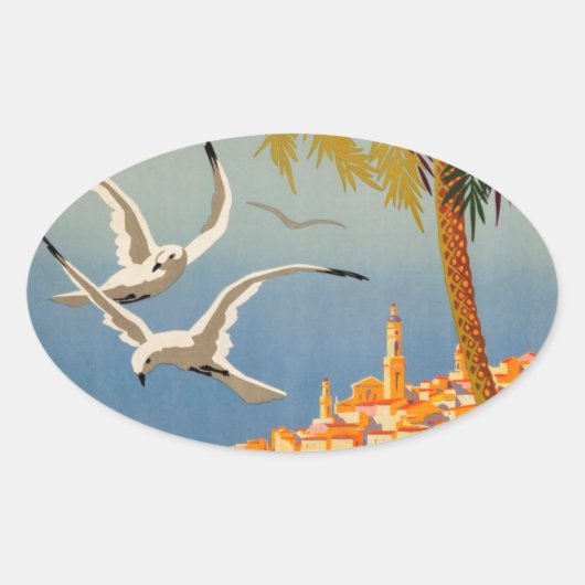  Menton CoTe D'azur Ovale Sticker (Voorkant)