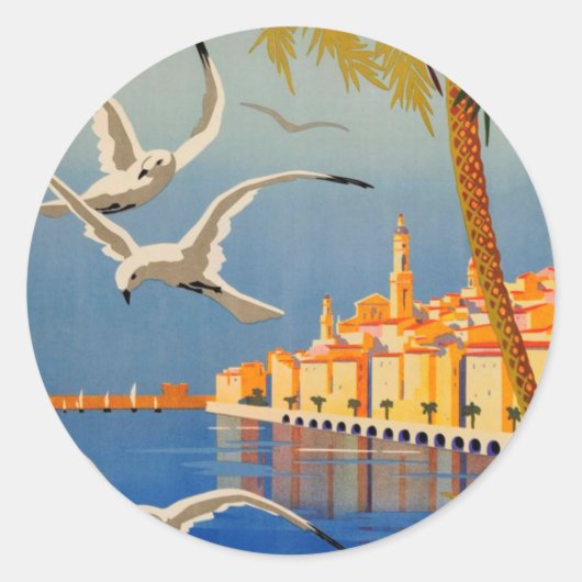  Menton CoTe D'azur Ronde Sticker (Voorkant)