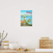 Menton France vintage-reis Poster (Keuken)