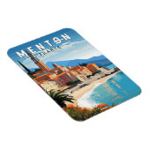 Menton Frankrijk Reizen Kunst Vintage Magneet (Rechterzijde)