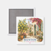 Menton French Riviera Magnet - Patio (Recto/Verso)