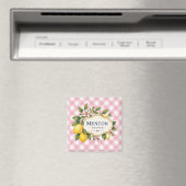 Menton French Riviera Magnet - Pink Lemon (In Situ (Lave-vaisselle))