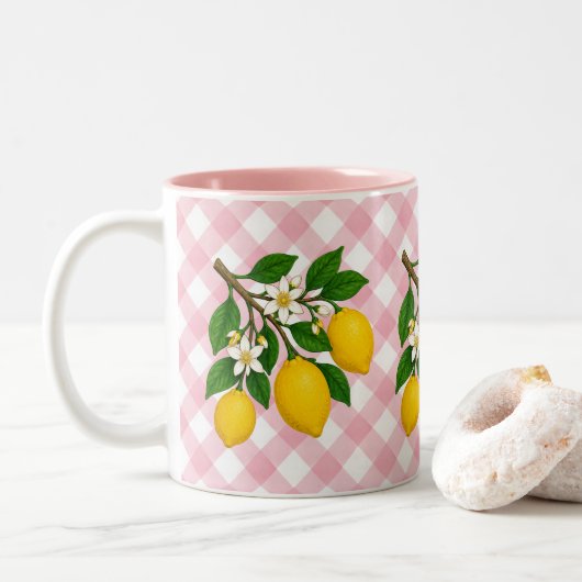 Menton Lemon Two-Tone Mug (Avec donut)
