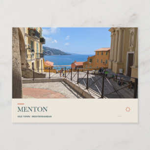 Menton Oude Stad en Zeezicht Briefkaart