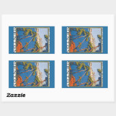 Menton Rechthoekige Sticker (Vel)