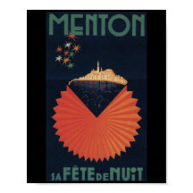 Menton Sa Fete de Nuit French Riviera Briefkaart