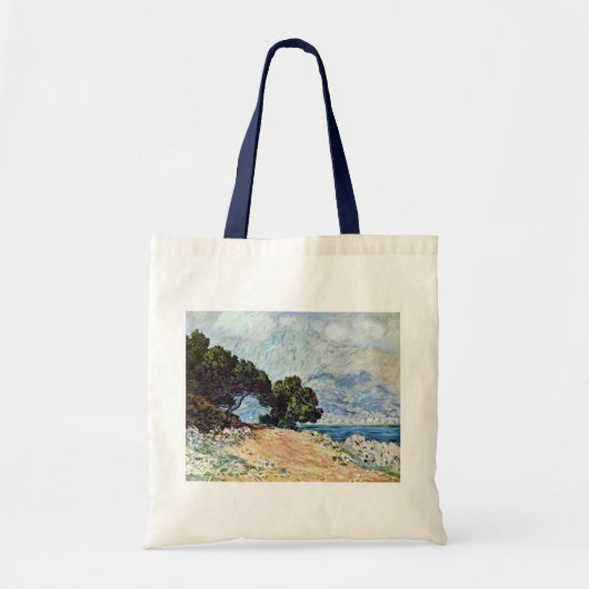 Menton Seen van Pet Martin door Claude Monet Tote Bag (Voorkant)