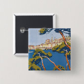 Menton Vierkante Button 5,1 Cm (Voorkant /achterkant)