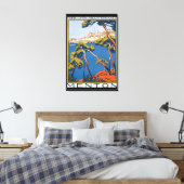 Menton Vintage Travel Poster Canvas Afdruk (Insitu (Slaapkamer))
