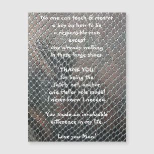 Mentor Dank u Magnetisch Wenskaart