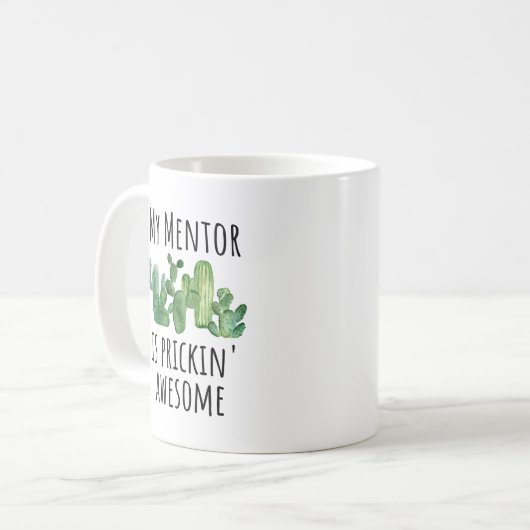 Mentor Enseignant Merci Cadeau Café Mug (Devant gauche)