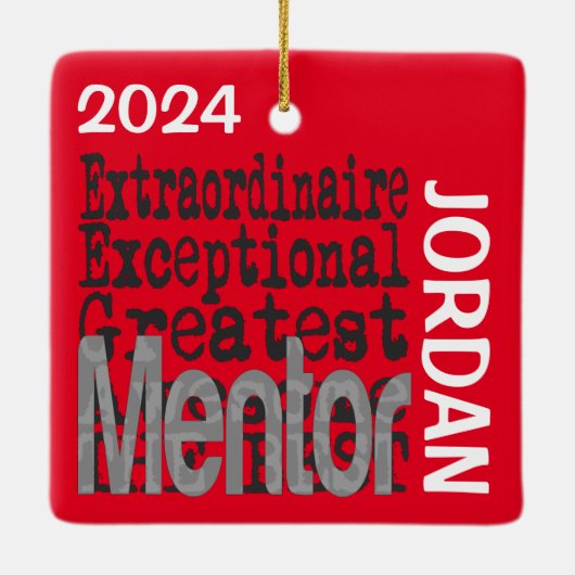 Mentor Extraordinaire CUSTOM Keramisch Ornament (Achterkant)