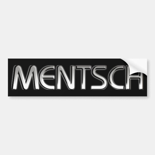 Mentsch Bumpersticker (Voorkant)