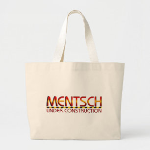 Mentsch Grote Tote Bag