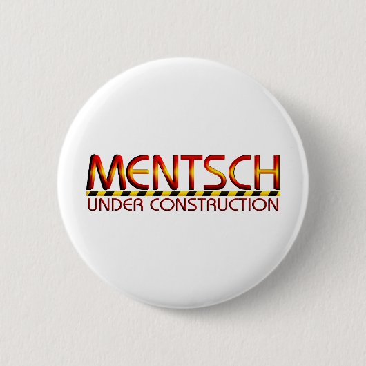 Mentsch Ronde Button 5,7 Cm (Voorkant)