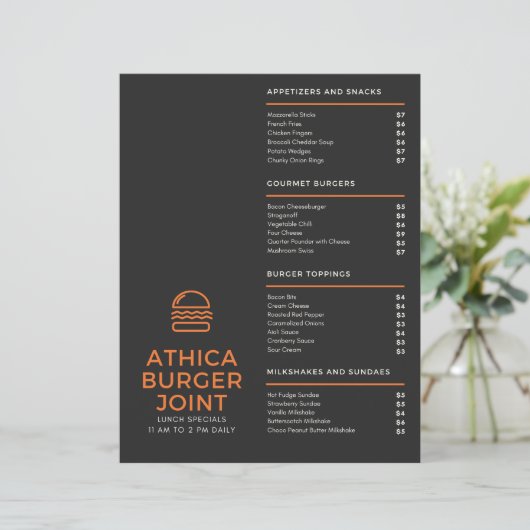 menu (Staand voorkant)