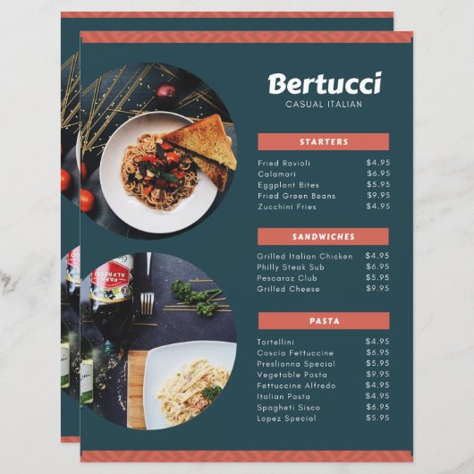 menu (Devant / Derrière)