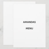 MENU (Devant / Derrière)