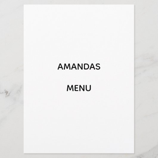 MENU (Devant)