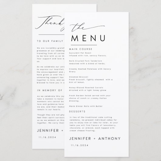 menu (Devant / Derrière)