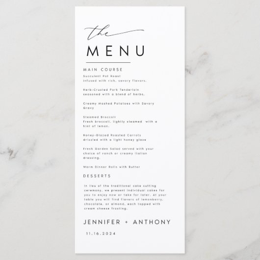 menu (Voorkant)