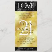 Menu 21ème anniversaire de Mariage en laiton (Dos)