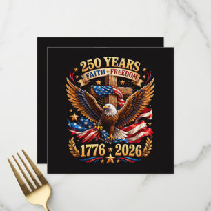 Menu 250 Ans de Foi Liberté Aigle Patriotique