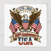 Menu 250e anniversaire des États-Unis (Devant)