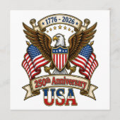 Menu 250e anniversaire des États-Unis (Dos)