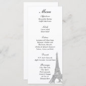 Menu 25 Mariages à Paris (Devant / Derrière)