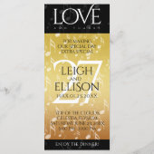 Menu 27e anniversaire du Mariage de musique (Dos)