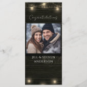 Menu 30e anniversaire de mariage Bois rustique et lumiè (Dos)