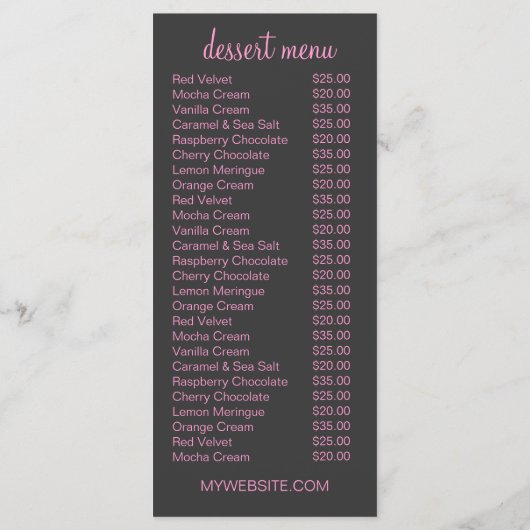 Menu 311 petits gâteaux pointillés divins de rayures (Dos)