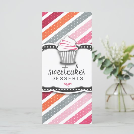 Menu 311 petits gâteaux pointillés divins de rayures (Debout devant)