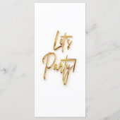 Menu - 3d Goud Tekst Minimalistisch Design (Achterkant)