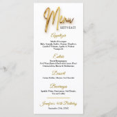 Menu - 3d Goud Tekst Minimalistisch Design (Voorkant)