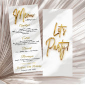 Menu - 3d Goud Tekst Minimalistisch Design