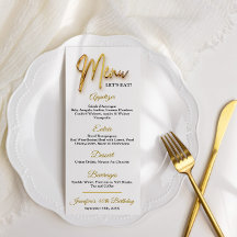 Menu - 3d Goud Tex Minimalistisch ontwerp