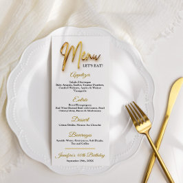 Menu - 3d Goud Tex Minimalistisch ontwerp