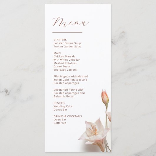 Menu 3D Magnolia Flowers (Devant)
