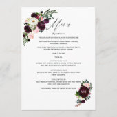 Menu 40e anniversaire de mariage Rubis (Devant)