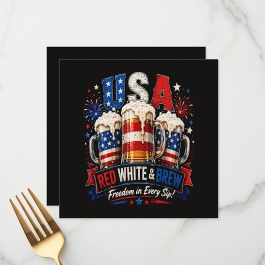 Menu 4 juillet amérique 250ème (Devant/Arrière en situation)